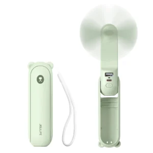 Jisulife Handheld Fan Life8 Plus Portable USB Fan with Power Bank Function 4500mAh and Flashlight - Greeneng