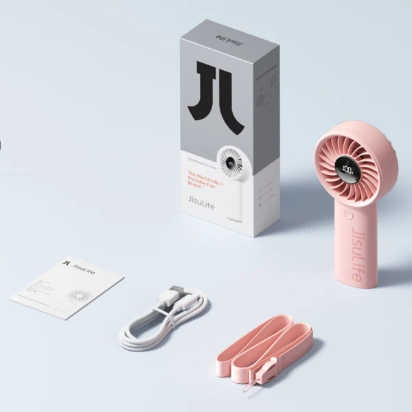 Jisulife Handheld Fan Life4 3600mAh Portable USB Fan - Pinkeng