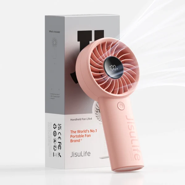 Jisulife Handheld Fan Life4 3600mAh Portable USB Fan - Pinkeng