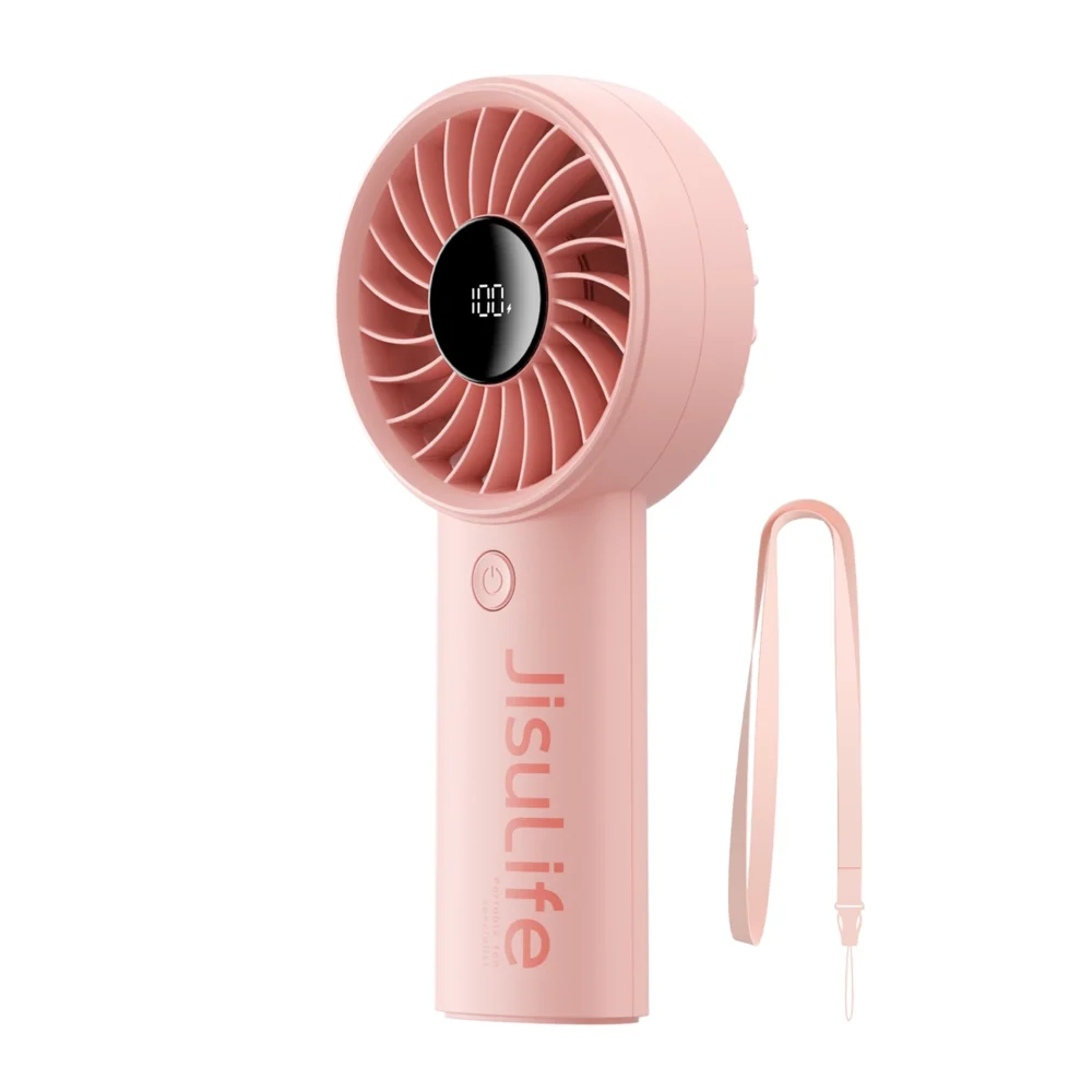 Jisulife Handheld Fan Life4 5000mAh Portable USB Fan - Pinkeng