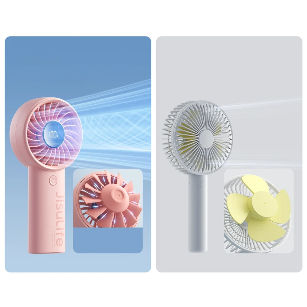 Jisulife Handheld Fan Life4 5000mAh Portable USB Fan - Pinkeng