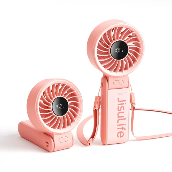 Jisulife Handheld Fan Life7 3600mAh Portable USB Fan - Pinkeng