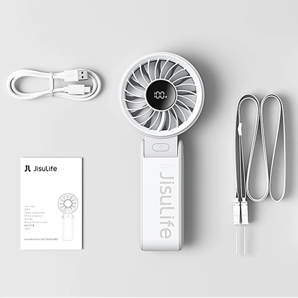 Jisulife Handheld Fan Life7 3600mAh Portable USB Fan - Grayeng