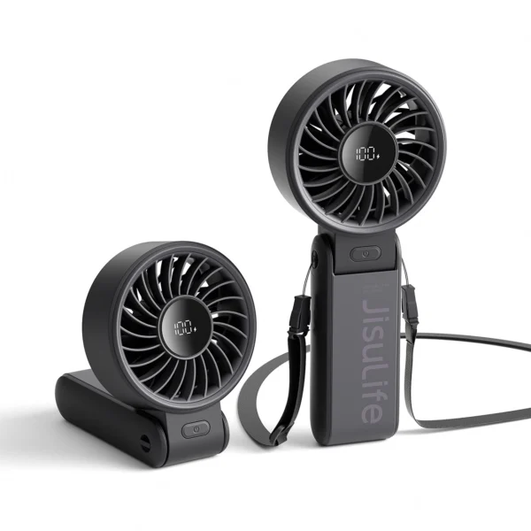 Jisulife Handheld Fan Life7 3600mAh Portable USB Fan - Blackeng