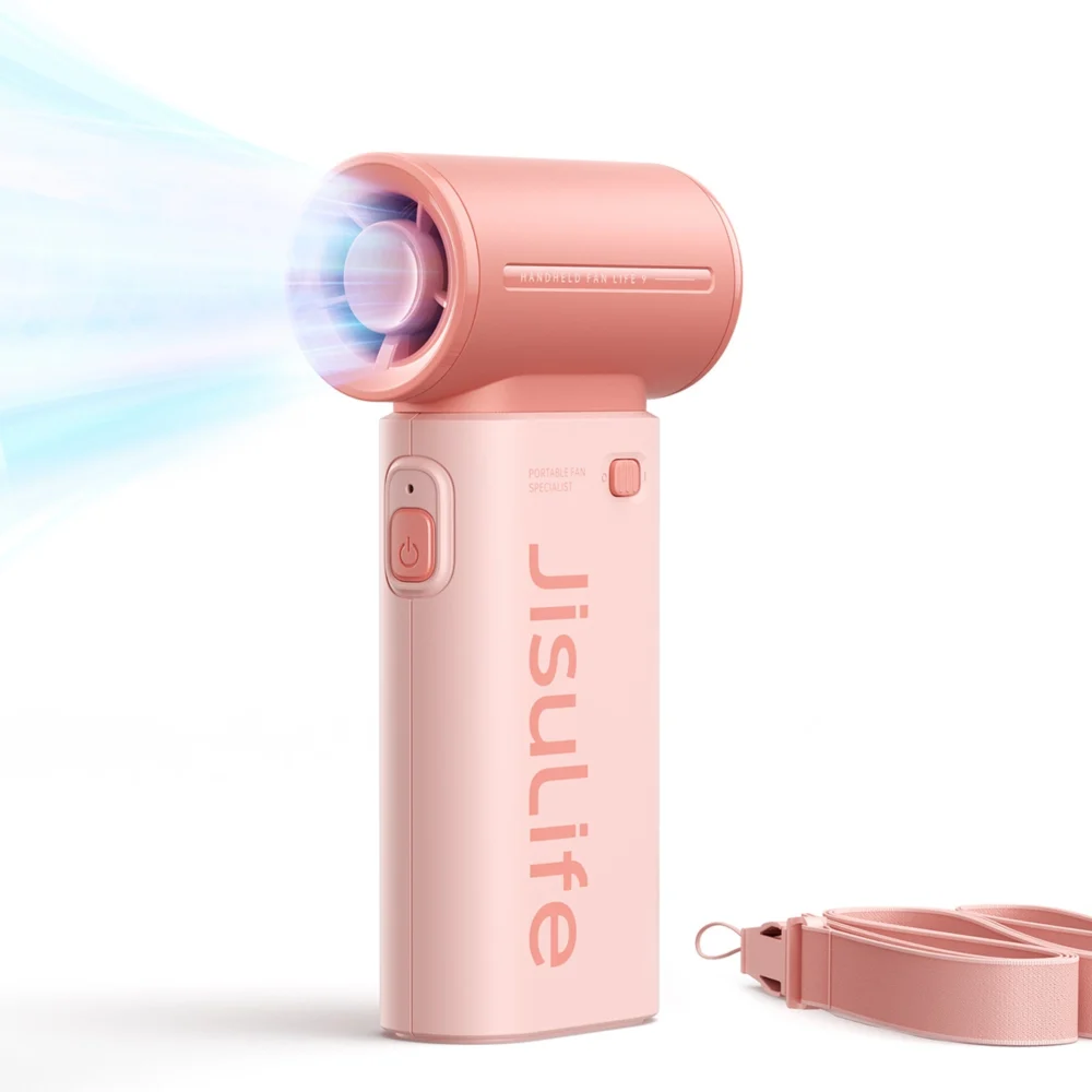 Jisulife Handheld Fan Life9 3600mAh Portable USB Fan - Pinkeng