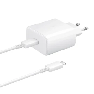 Samsung EP-TA845EWE 45W wall charger with USB-C cable Samsung EP-DW767JWE 45W 1.8m (OOB Bulk - replacement packaging) - whiteeng