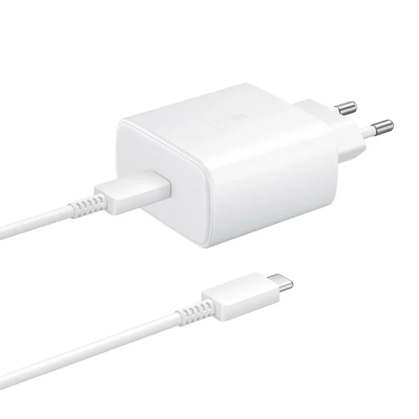 Samsung EP-TA845EWE 45W wall charger with USB-C cable Samsung EP-DW767JWE 45W 1.8m (OOB Bulk - replacement packaging) - whiteeng