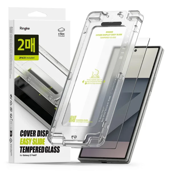 Ringke Cover Display Easy Slide Tempered Glass 2-pack for Samsung Galaxy Z Fold 7 - Transparenteng
