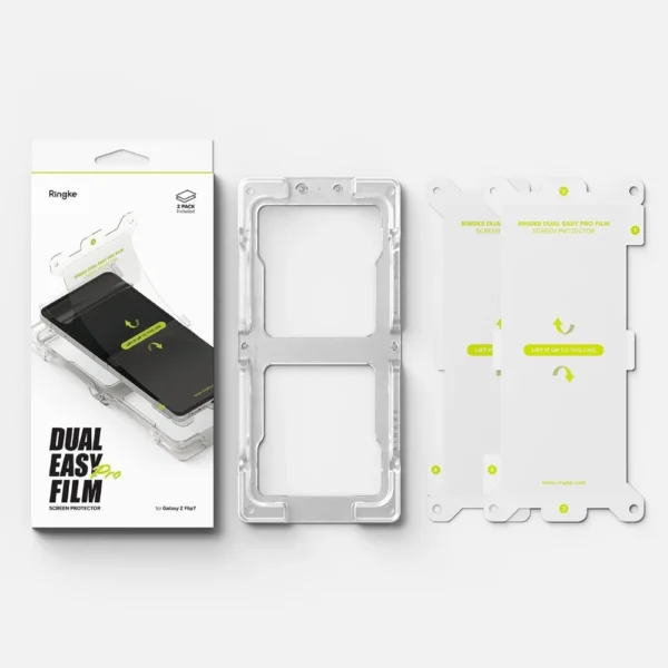 Ringke Dual Easy Pro 2-pack protective film for Samsung Galaxy Z Flip 7 - transparenteng