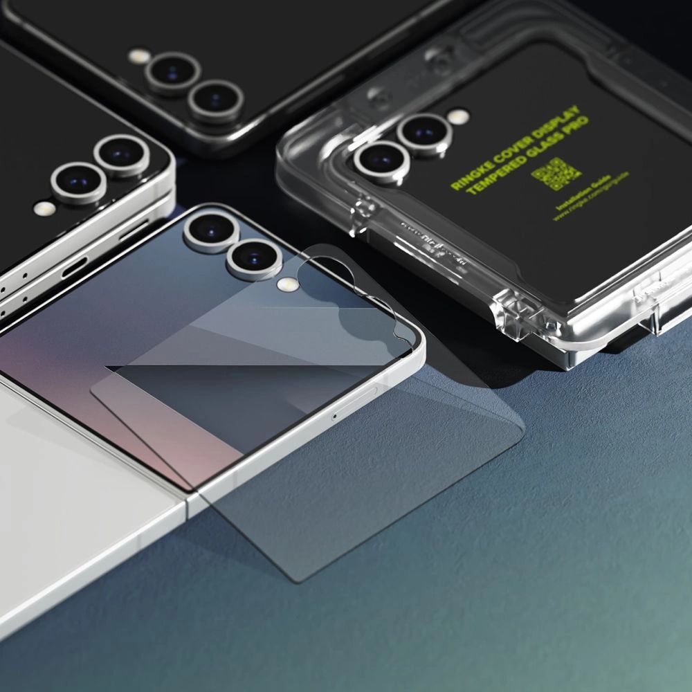 Ringke Cover Display Easy Slide Tempered Glass 2-pack for Samsung Galaxy Z Flip 7 - Transparenteng