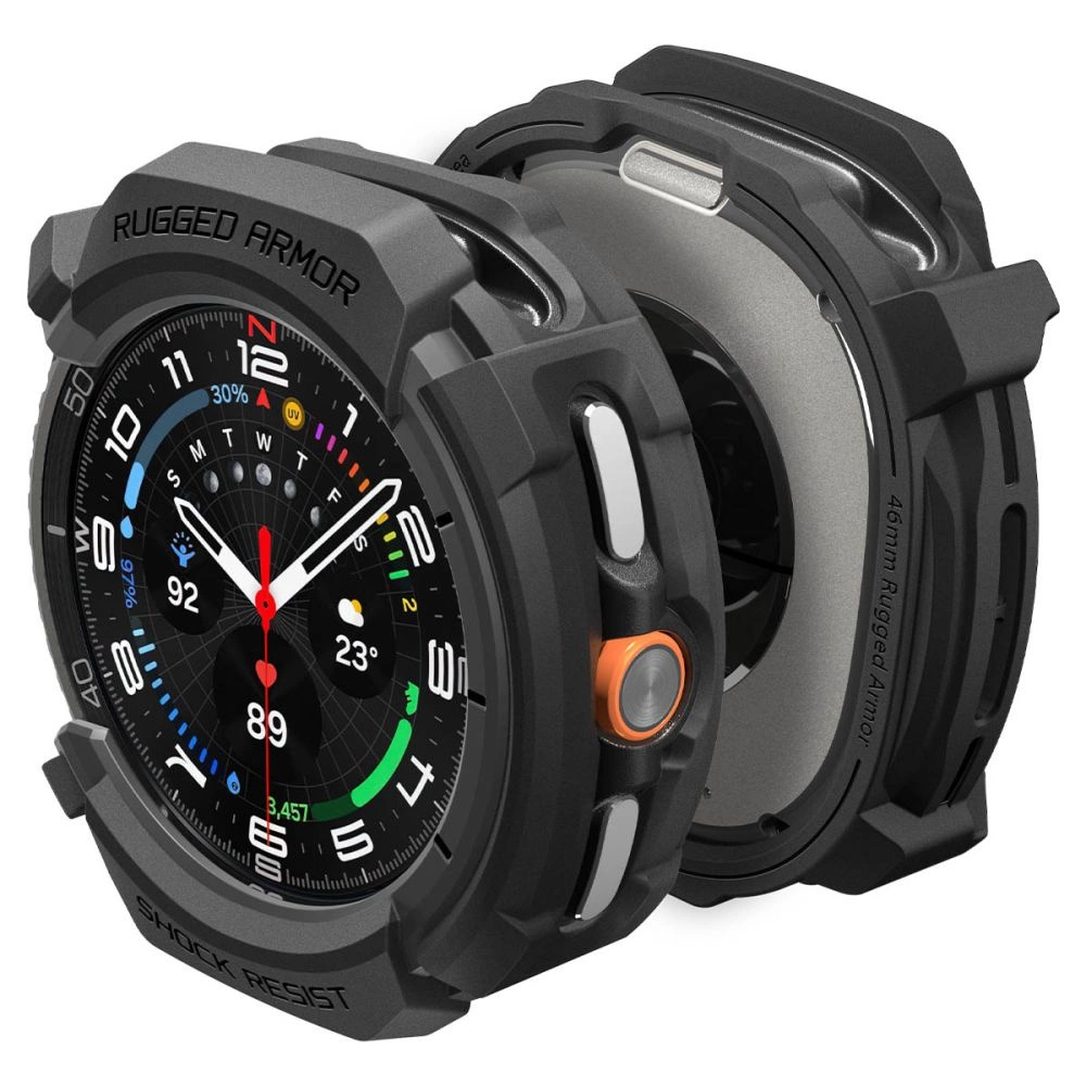 Spigen Rugged Armor Case for Samsung Galaxy Watch 8 Classic 46mm - Matte Blackeng
