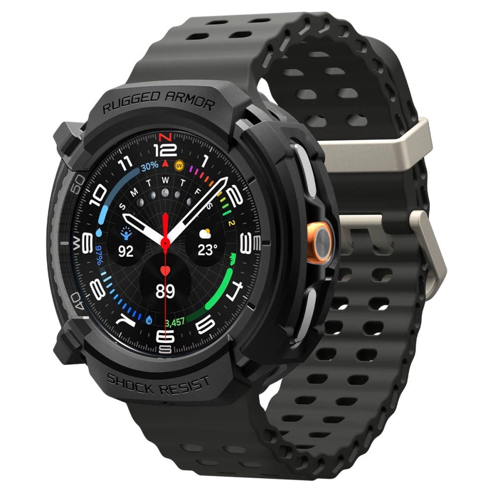 Spigen Rugged Armor Case for Samsung Galaxy Watch 8 Classic 46mm - Matte Blackeng