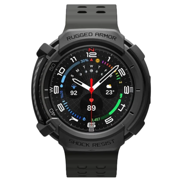 Spigen Rugged Armor Case for Samsung Galaxy Watch 8 Classic 46mm - Matte Blackeng
