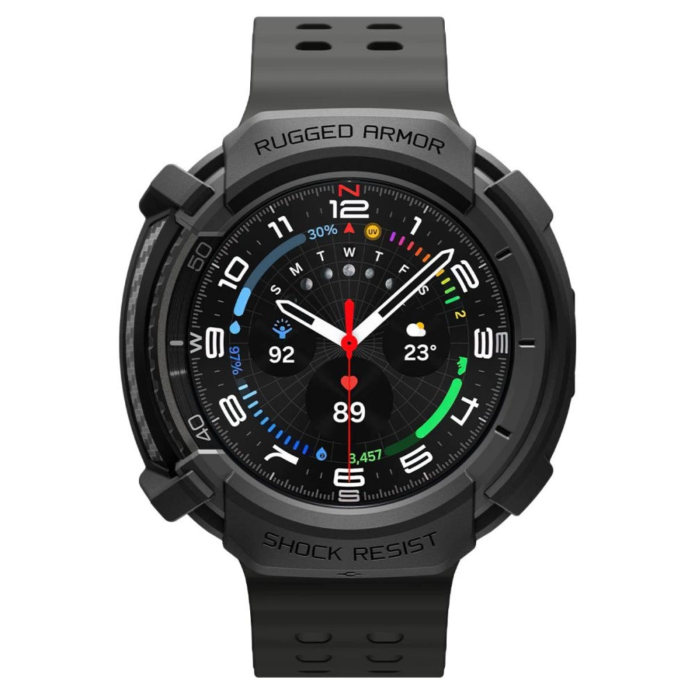Spigen Rugged Armor Case for Samsung Galaxy Watch 8 Classic 46mm - Matte Blackeng