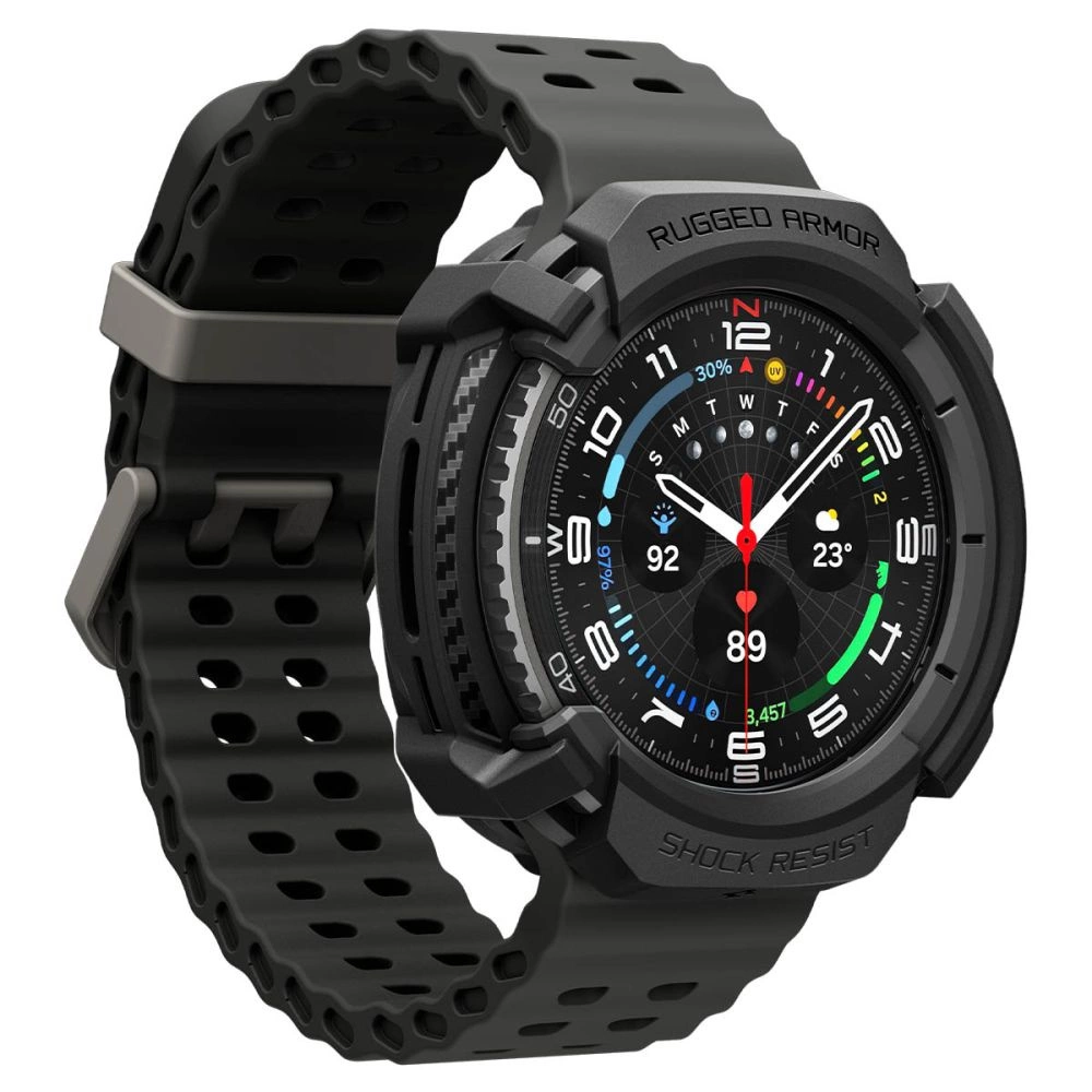 Spigen Rugged Armor Case for Samsung Galaxy Watch 8 Classic 46mm - Matte Blackeng
