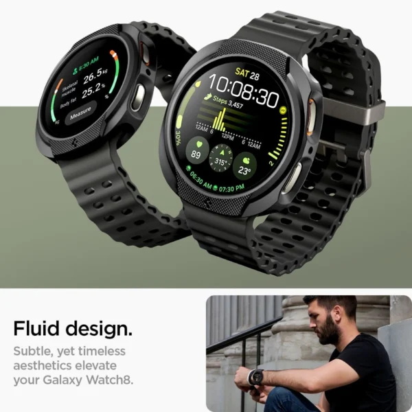 Spigen Liquid Air Case for Samsung Galaxy Watch 8 44mm - Matte Blackeng