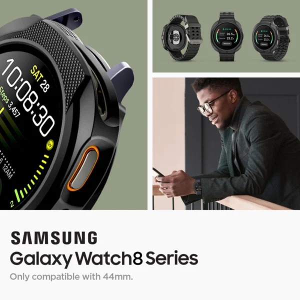 Spigen Liquid Air Case for Samsung Galaxy Watch 8 44mm - Matte Blackeng