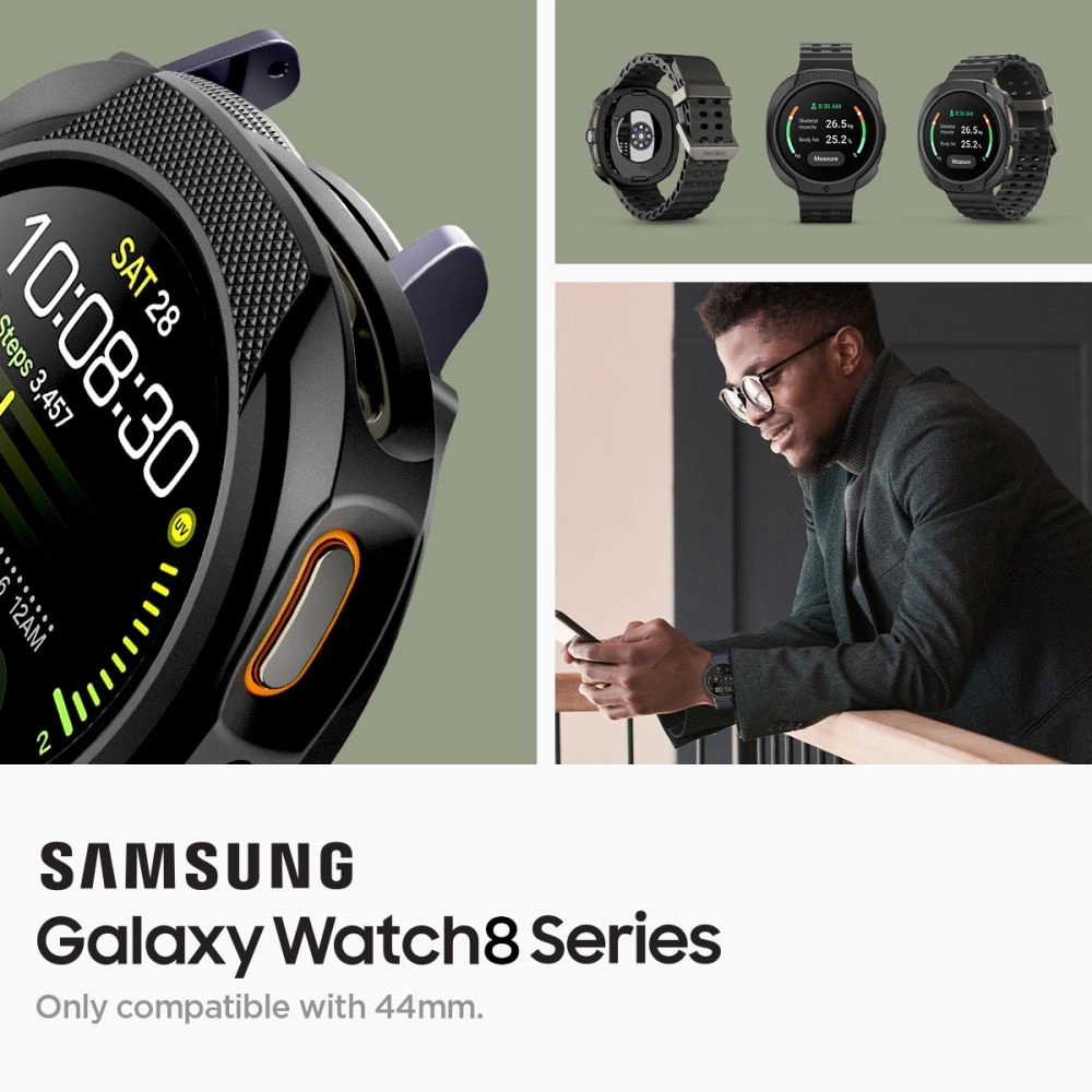 Spigen Liquid Air Case for Samsung Galaxy Watch 8 44mm - Matte Blackeng