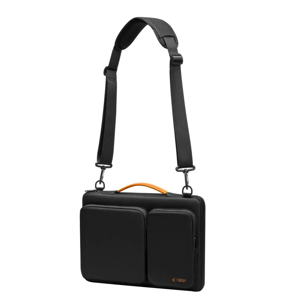 Tech-Protect Defender Bag for 15-16 Laptop - Black and Orangeeng