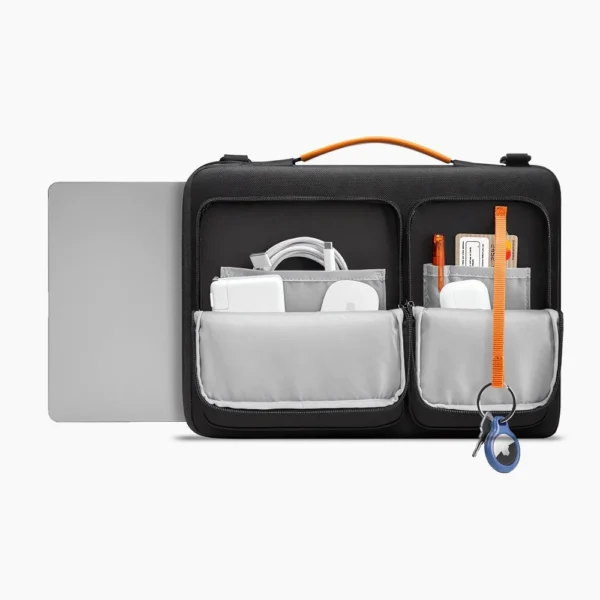 Tech-Protect Defender Bag for 15-16 Laptop - Black and Orangeeng