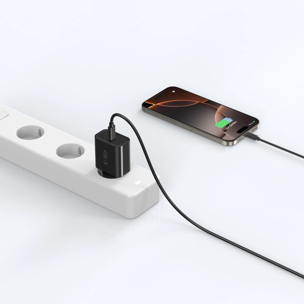Tech-Protect NC20W USB-C 1-Port PD20W Wall Charger - Blackeng