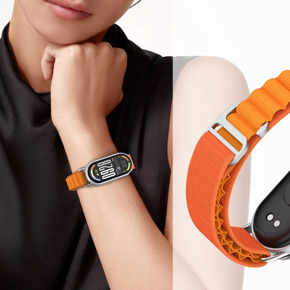 Tech-Protect Nylon Pro Strap for Xiaomi Smart Band 8 / 9 / 10 / NFC - Orangeeng