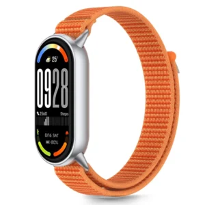 Tech-Protect Nylon Pro Strap for Xiaomi Smart Band 8 / 9 / 10 / NFC - Orange-Grayeng