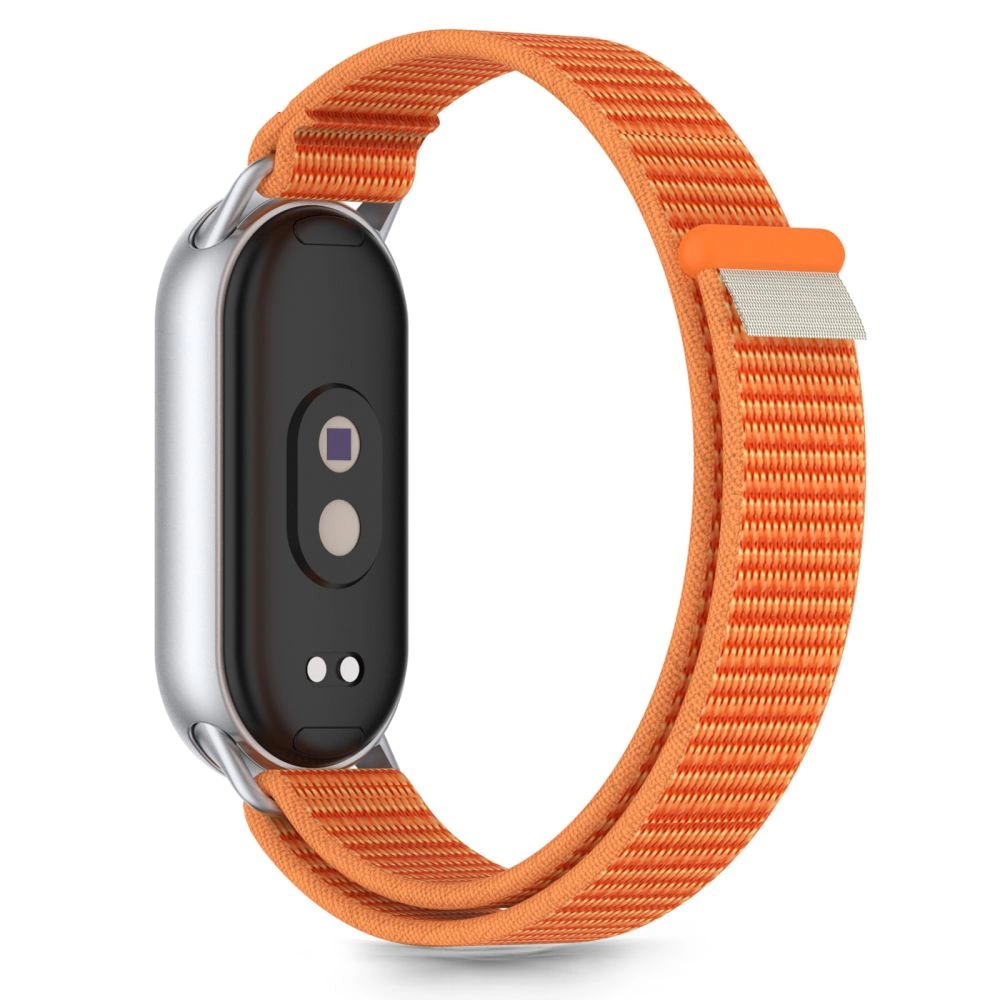 Tech-Protect Nylon Pro Strap for Xiaomi Smart Band 8 / 9 / 10 / NFC - Orange-Grayeng