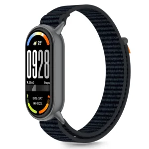 Tech-Protect Nylon Pro Strap for Xiaomi Smart Band 8/9/10/NFC - Black and Orangeeng