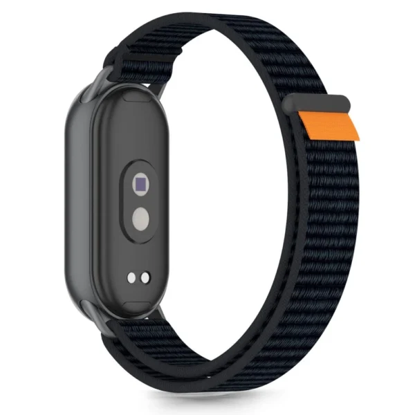 Tech-Protect Nylon Pro Strap for Xiaomi Smart Band 8/9/10/NFC - Black and Orangeeng