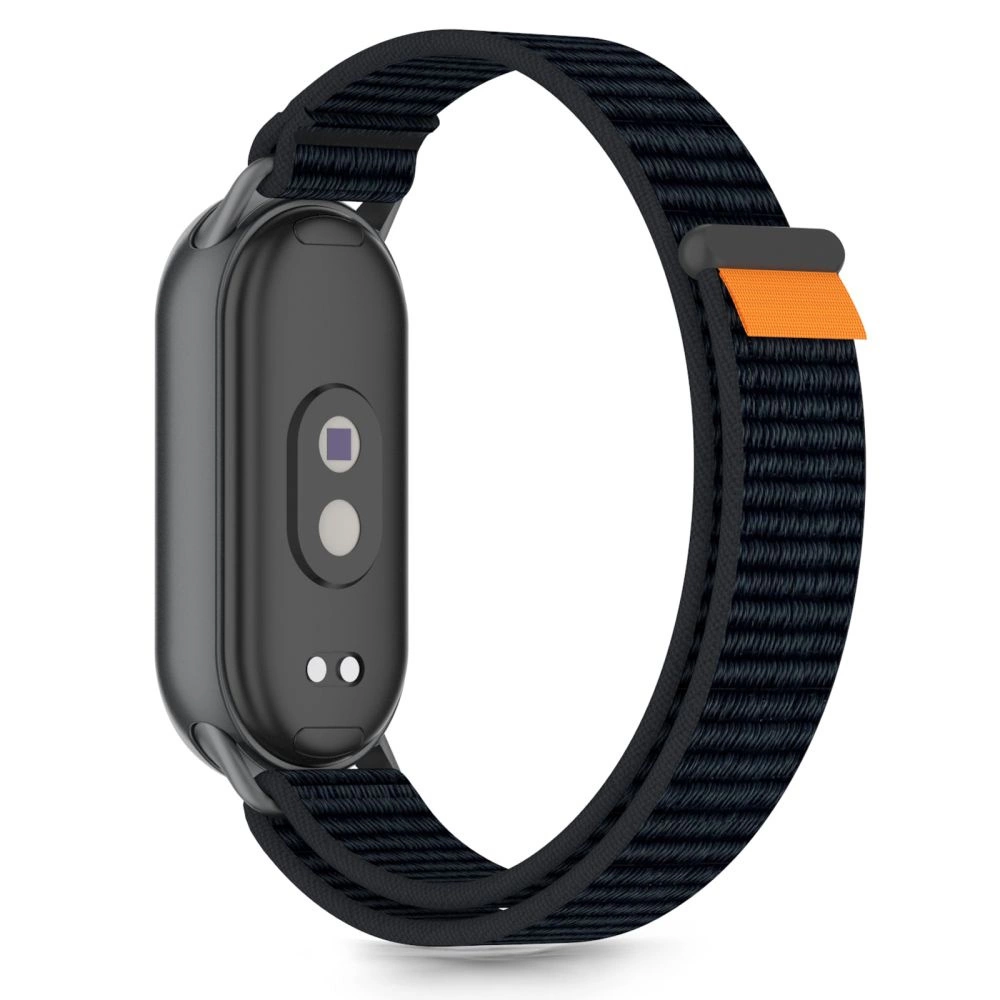 Tech-Protect Nylon Pro Strap for Xiaomi Smart Band 8/9/10/NFC - Black and Orangeeng