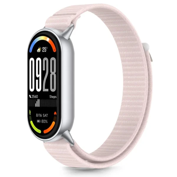 Tech-Protect Nylon Pro Strap for Xiaomi Smart Band 8 / 9 / 10 / NFC - Pink Grayeng