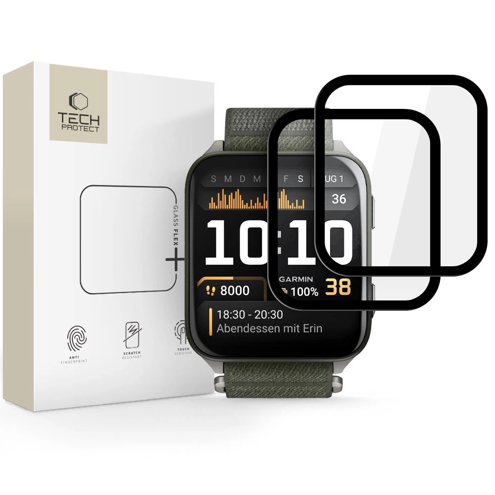 Tech-Protect Glass Flex+ 2-pack hybrid glass for Garmin Venu X1 - blackeng