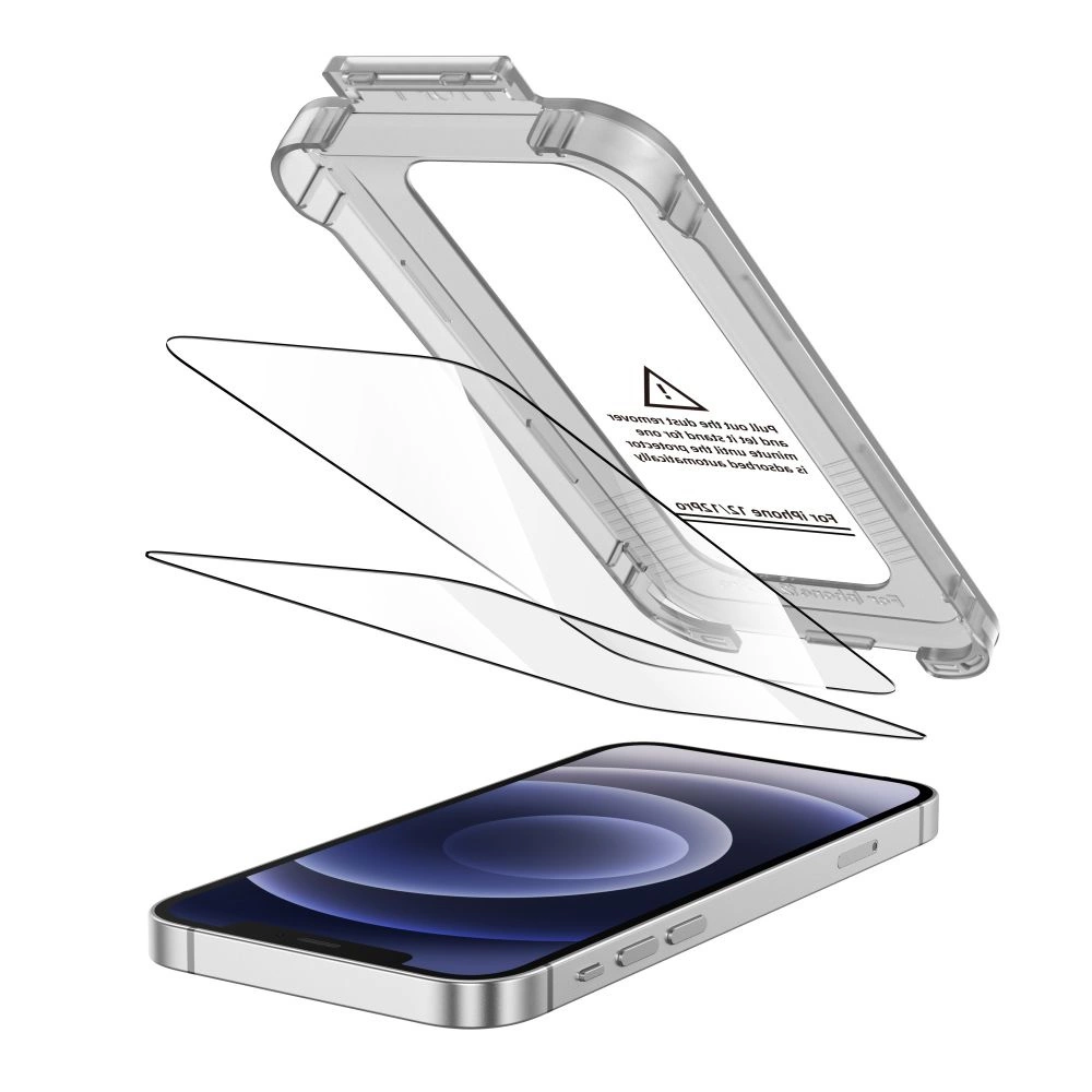 Tech-Protect Quick Set+ 2-pack tempered glass for iPhone 12 / 12 Pro - blackeng