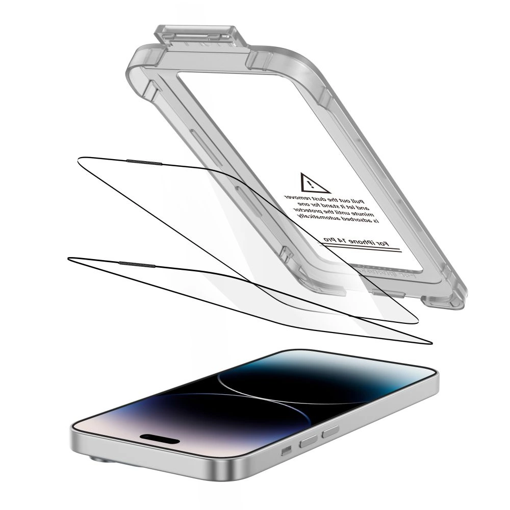 Tech-Protect Quick Set+ 2-pack tempered glass for iPhone 14 Pro - blackeng