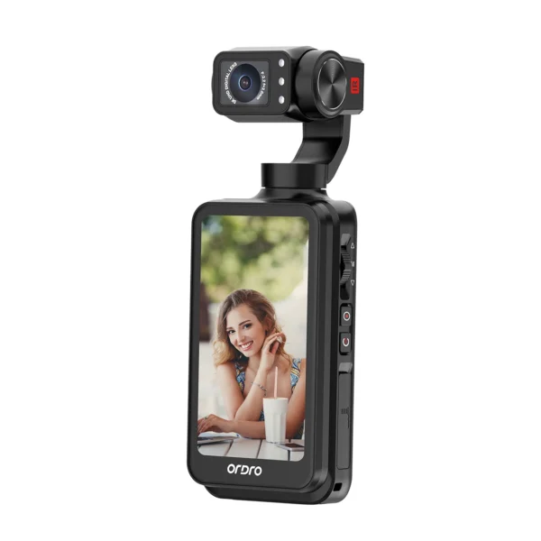 Ordro Pocket M5 3-Axis Gimbal Camera, 5K, for Vlogging and YouTube – Blackeng