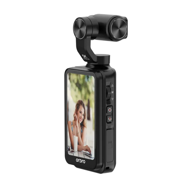 Ordro Pocket M5 3-Axis Gimbal Camera, 5K, for Vlogging and YouTube – Blackeng