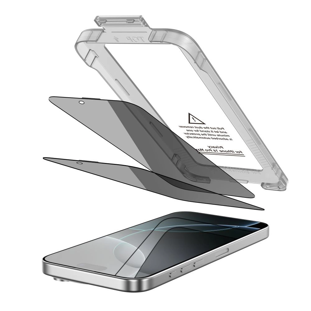 Tech-Protect Quick Set Spy+ Privacy Glass 2-pack for iPhone 16 Proeng