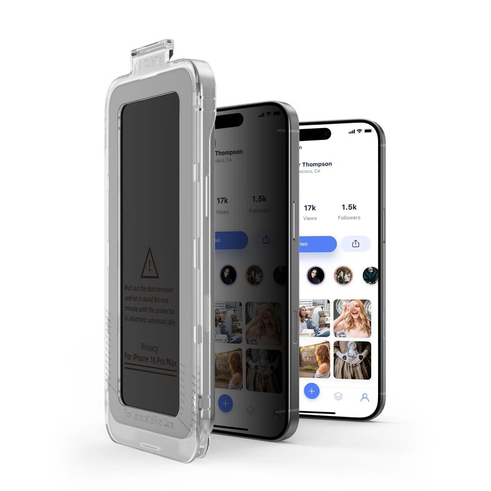 Tech-Protect Quick Set Spy+ Privacy Glass 2-pack for iPhone 16 Proeng
