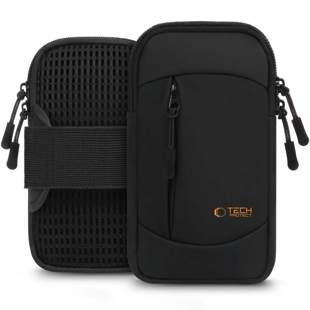 Tech-Protect M6 Universal Sport Armband - Black and Orangeeng