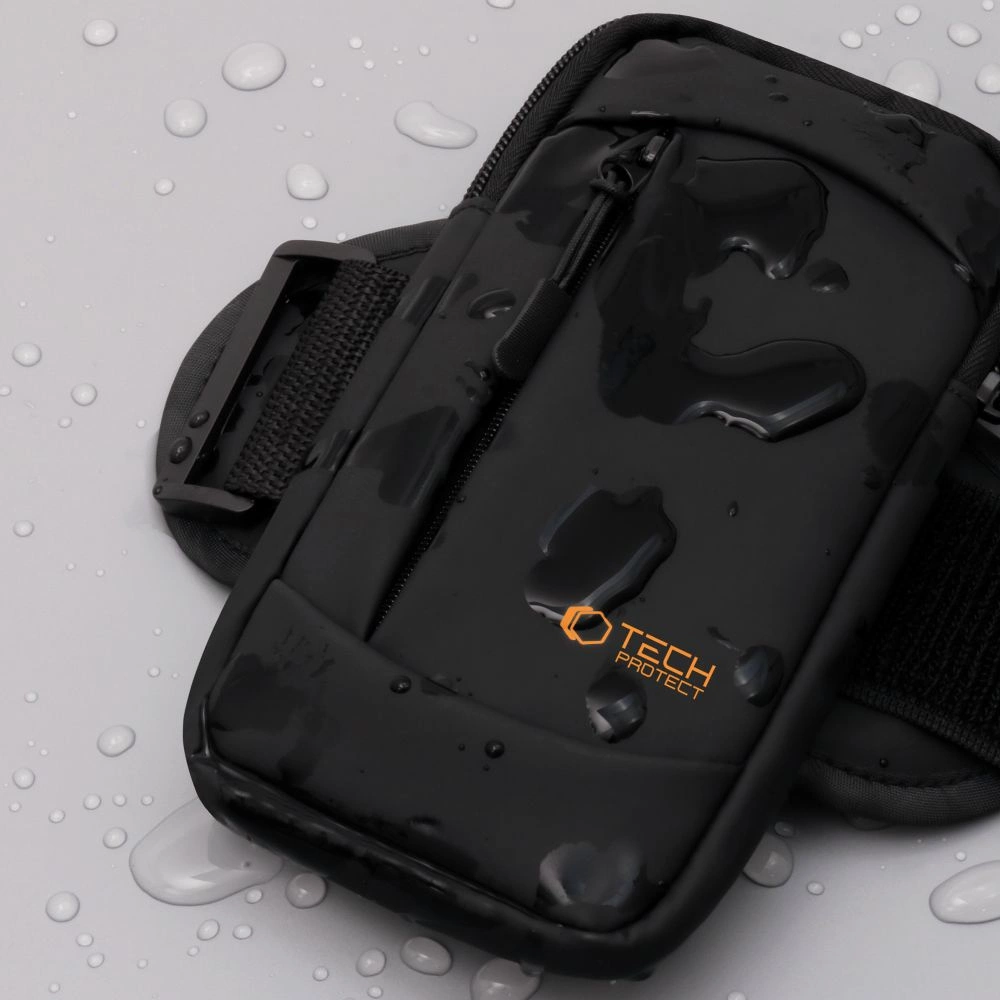 Tech-Protect M6 Universal Sport Armband - Black and Orangeeng