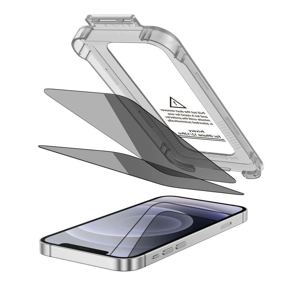 Tech-Protect Quick Set Spy+ Privacy Glass 2-pack for iPhone 12 / 12 Proeng