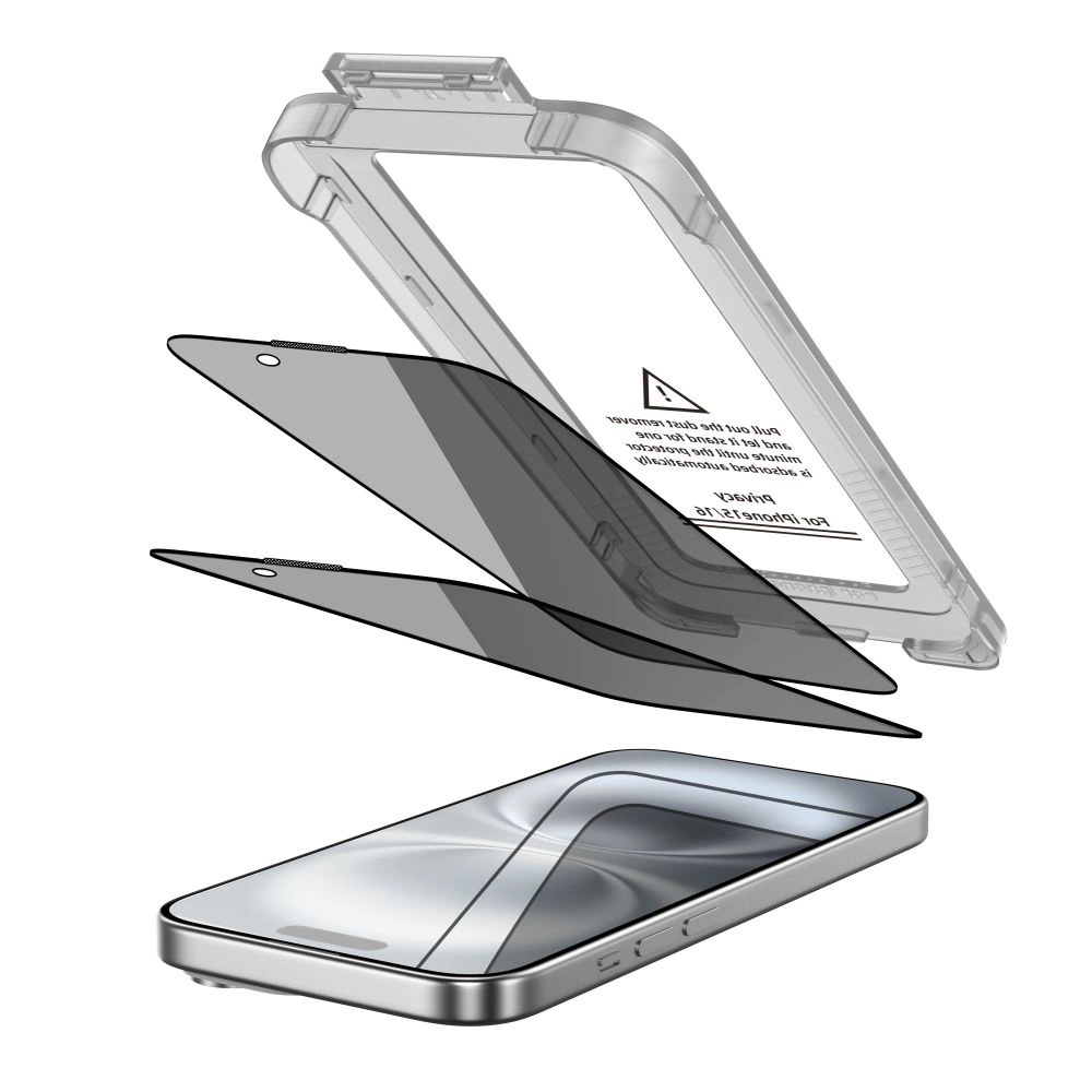Tech-Protect Quick Set Spy+ Privacy Glass 2-pack for iPhone 15 / 16eng