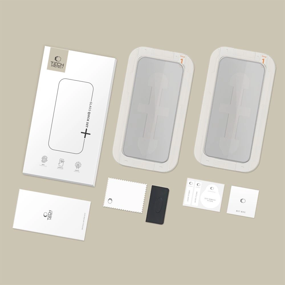 Tech-Protect Quick Set Spy+ Privacy Glass 2-pack for iPhone 16 Pro Maxeng
