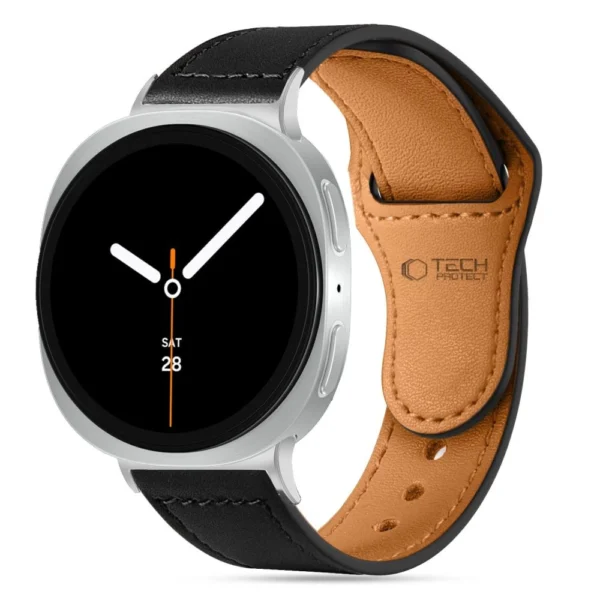 Tech-Protect Leatherfit Strap for Samsung Galaxy Watch 40/44/46 mm - Blackeng