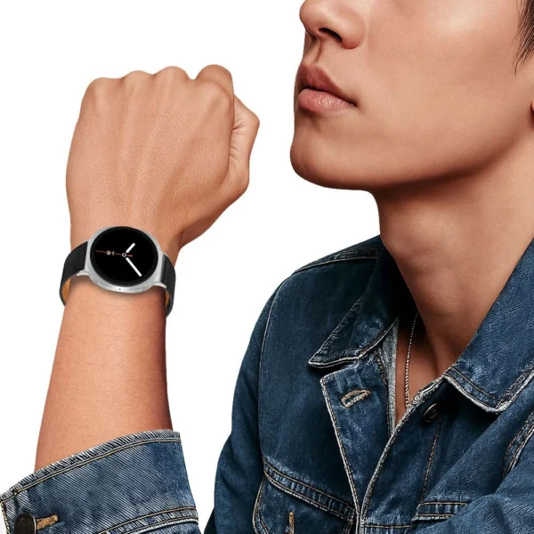 Tech-Protect Leatherfit Strap for Samsung Galaxy Watch 40/44/46 mm - Blackeng