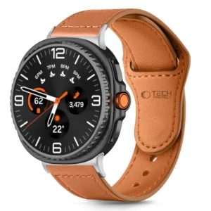 Tech-Protect Leatherfit Strap for Samsung Galaxy Watch 40/44/46 mm - Browneng