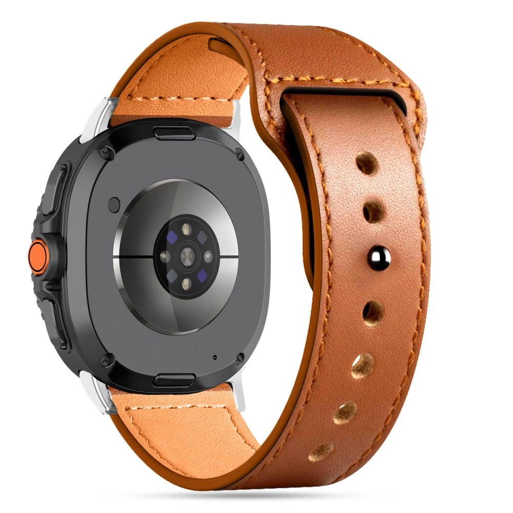 Tech-Protect Leatherfit Strap for Samsung Galaxy Watch 40/44/46 mm - Browneng