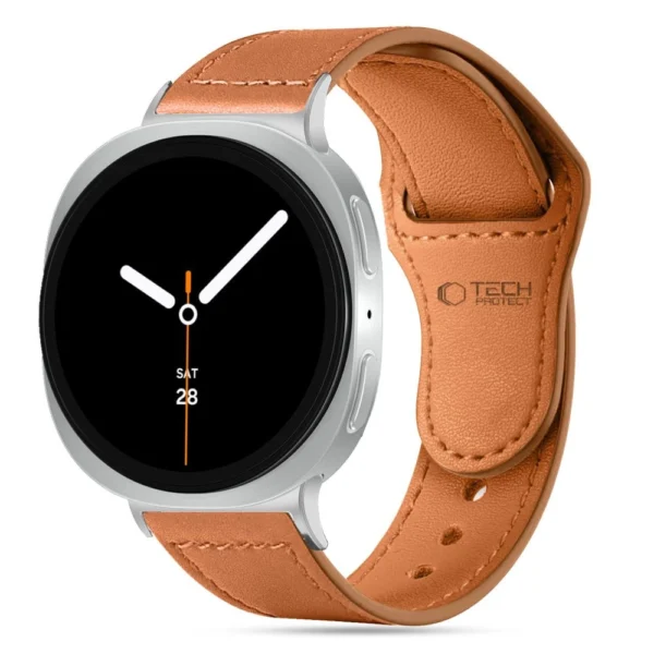 Tech-Protect Leatherfit Strap for Samsung Galaxy Watch 40/44/46 mm - Browneng