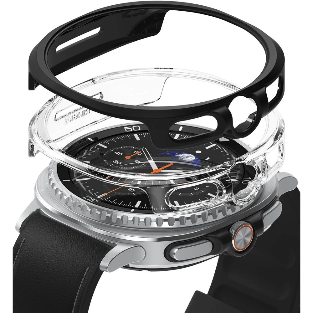 Ringke Slim 2-pack Case for Samsung Galaxy Watch 8 Classic 46mm - Transparent-Matte Blackeng